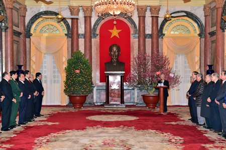 Nguyên Phu Trong présente ses voeux aux dirigeants du parti et de l’Etat - ảnh 1